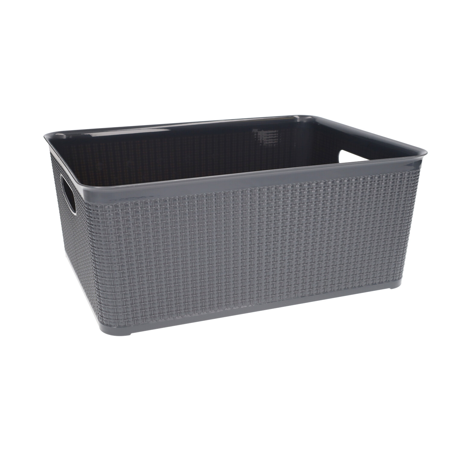 Cesto organizador plástico 10L Gris - 6u retráctil