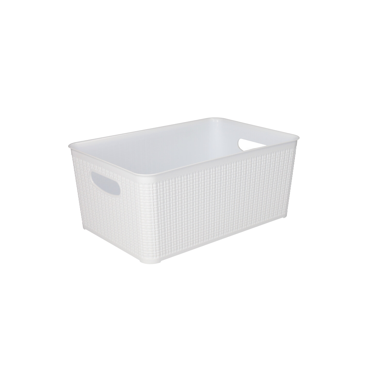 Cesto organizador plástico 3,3L Blanco - 6u retráctil