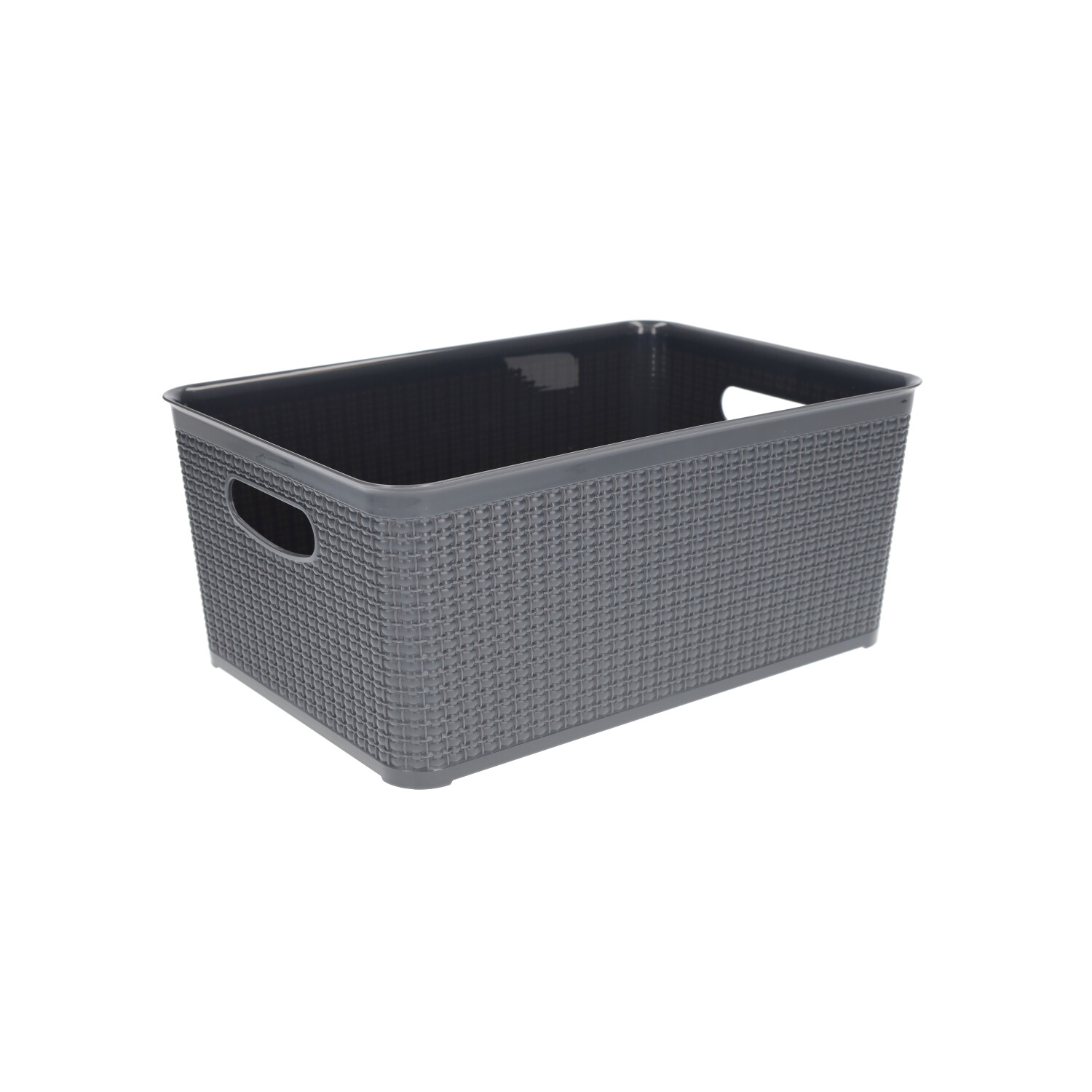 Cesto organizador plástico 5,2L Gris - 6u retráctil