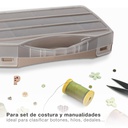 Caja organizadora de herramientas con 7 compartimentos - 12u retráctil