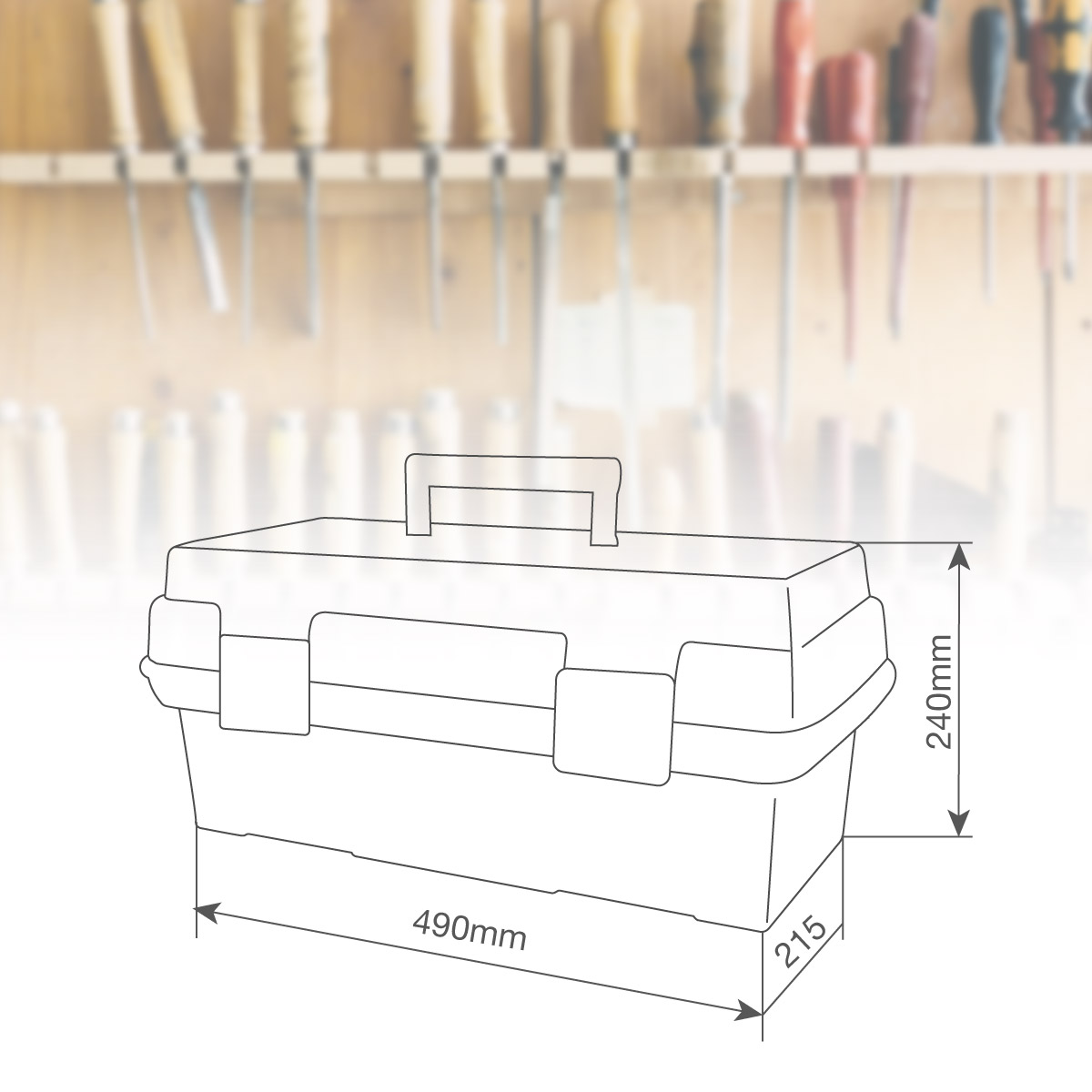 Caja de herramientas 18L 488x245x215mm