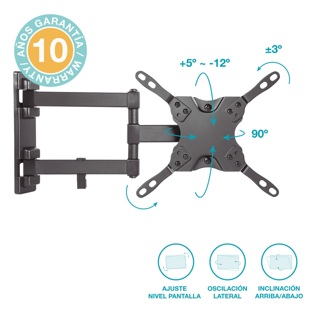 Soporte de TV con brazo 13&quot; - 42&quot; doble