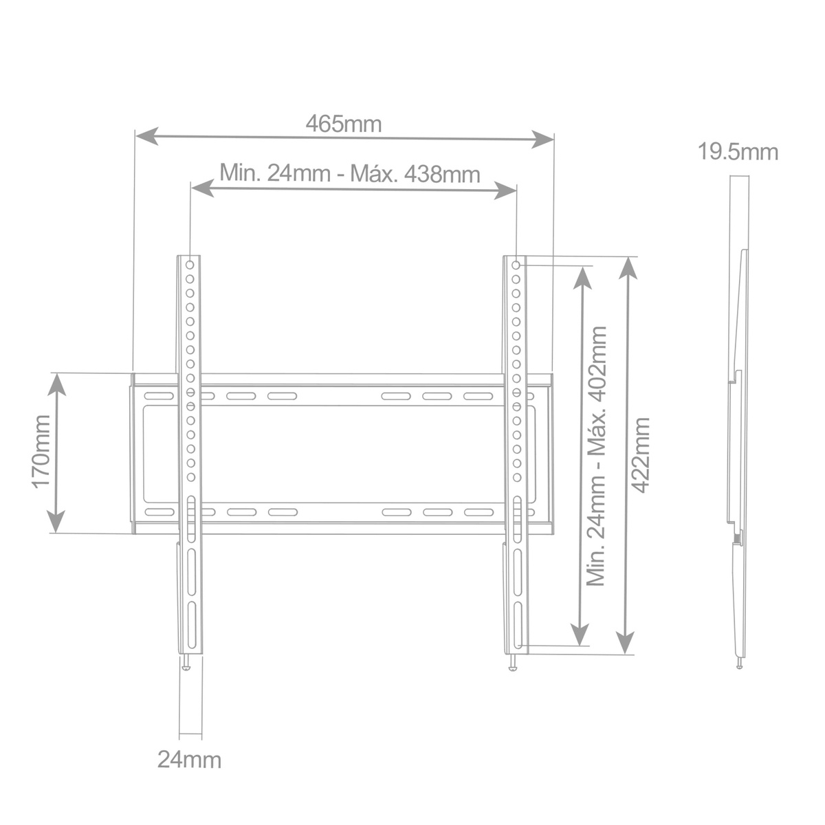 Soporte de TV fijo 32&quot; - 55&quot;