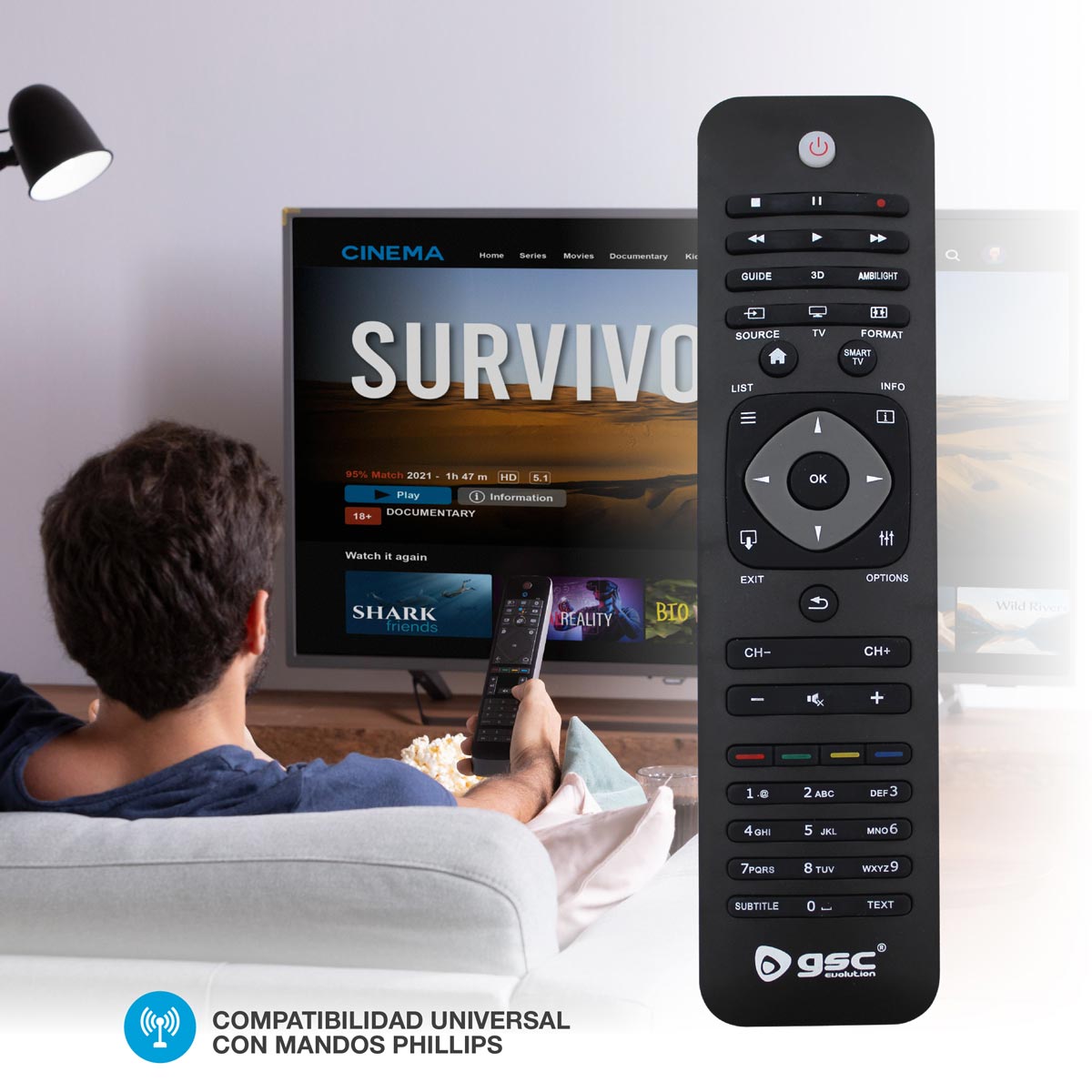 Mando universal para TV Philips