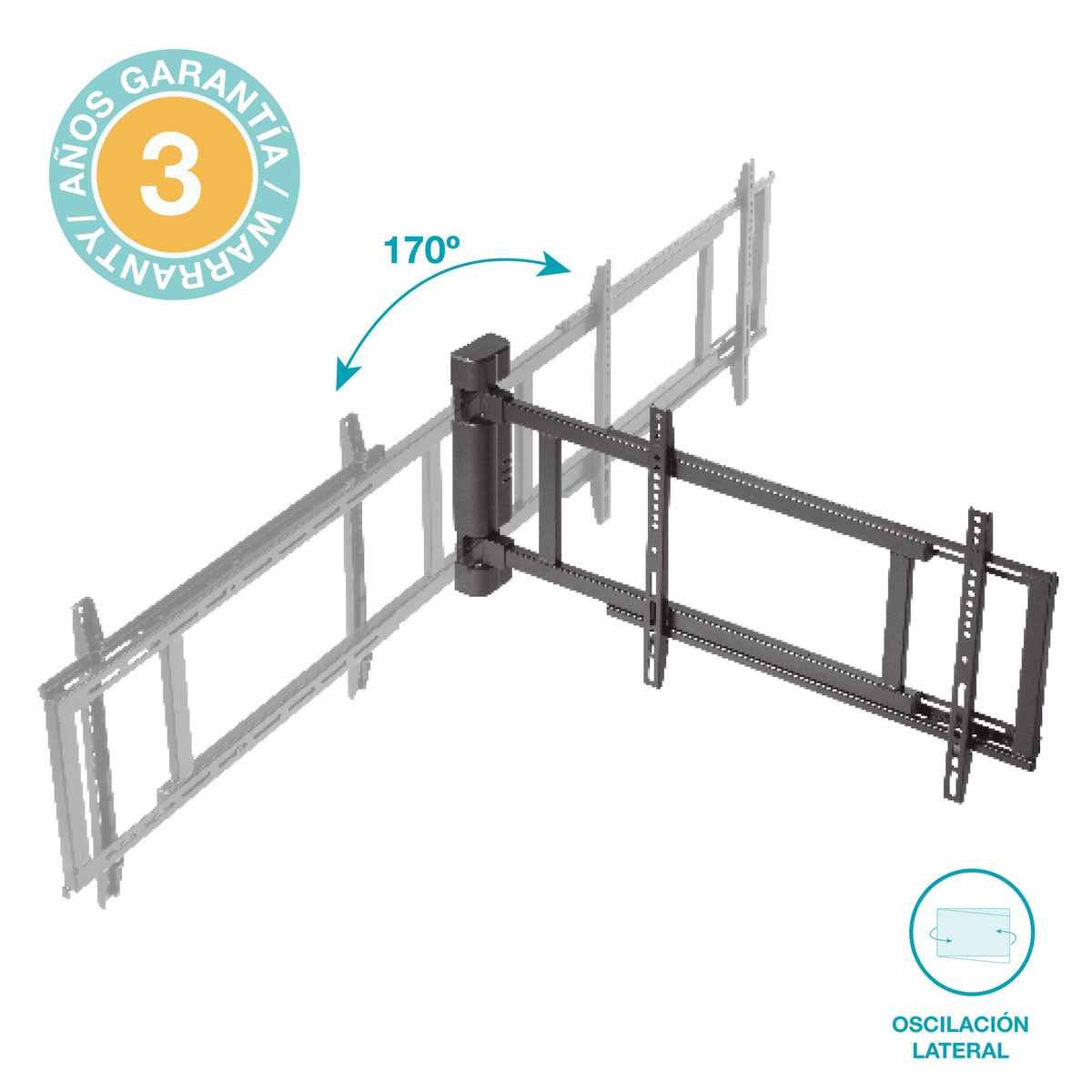 Soporte de TV motorizado abatible a ambos lados 32&quot; - 75&quot;