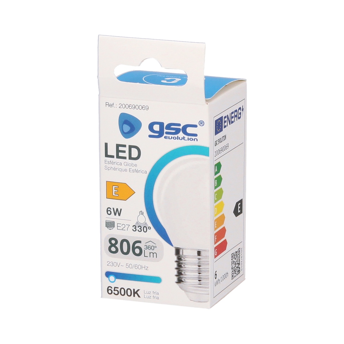 Lámpara LED esférica Serie Cristal 6W E27 6500K