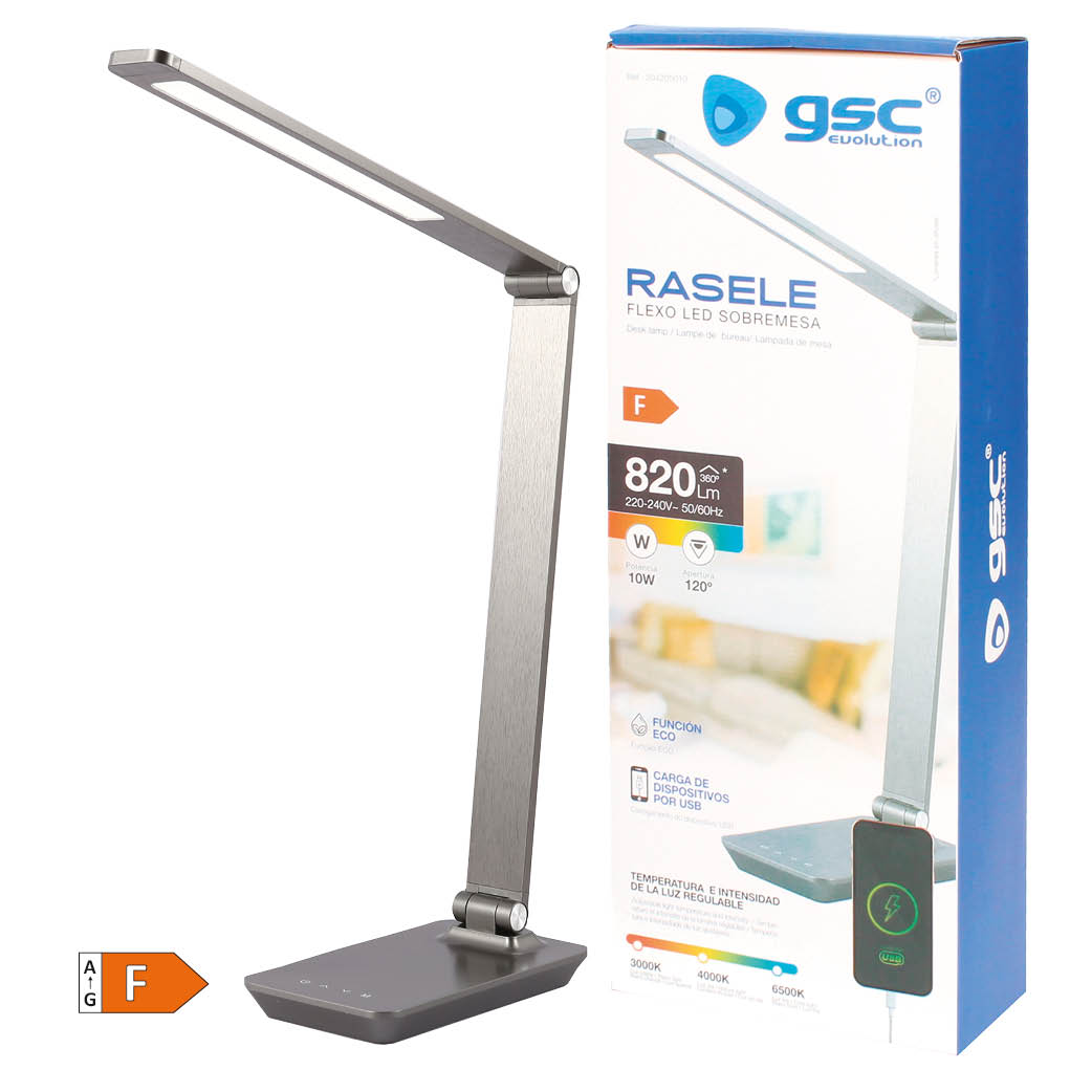 Flexo LED Rasele 10W CTT regulable Gris antracita