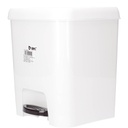 Cubo de basura con pedal 7L Blanco - Retráctil 6uds