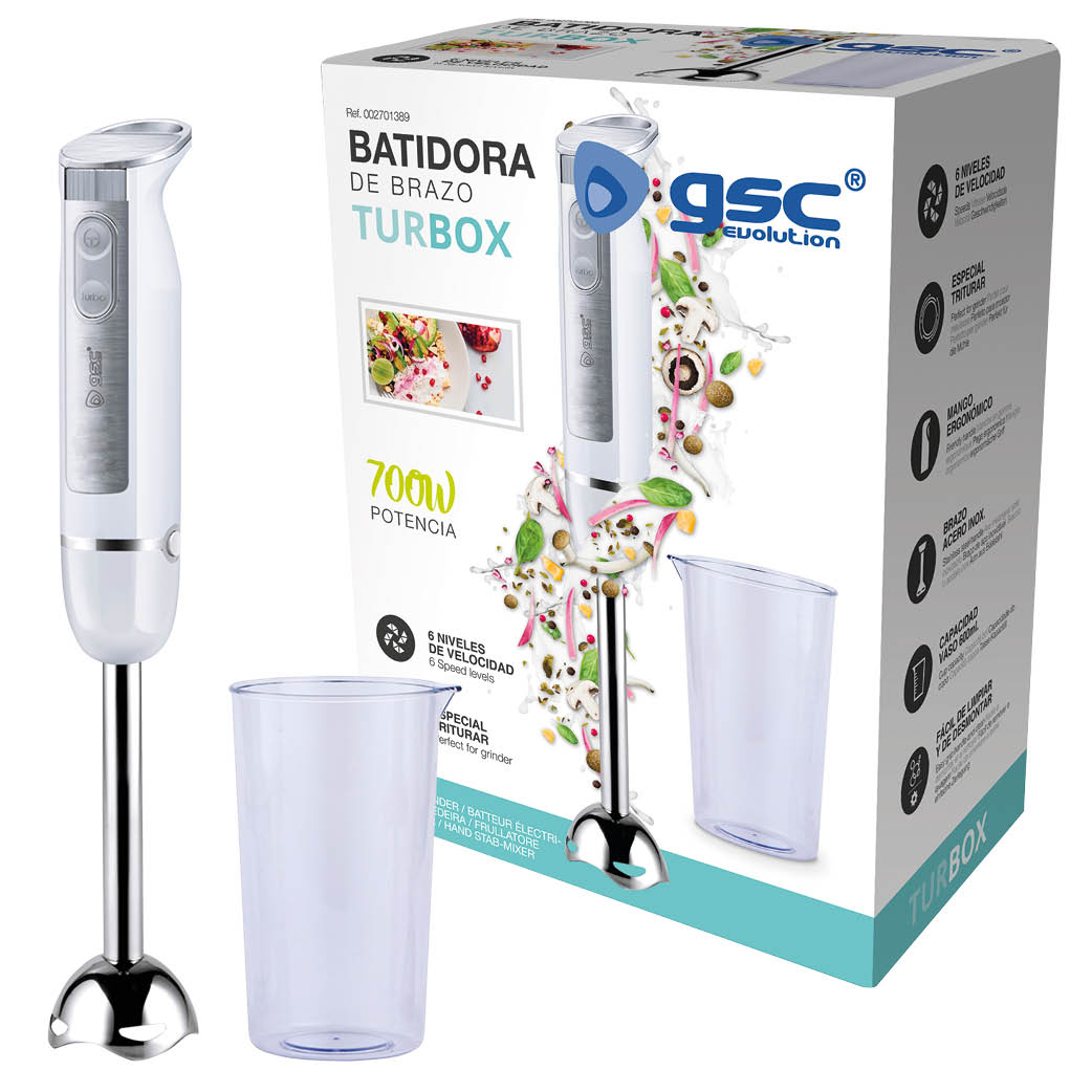 Batidora de brazo Turbox 700W + vaso medidor