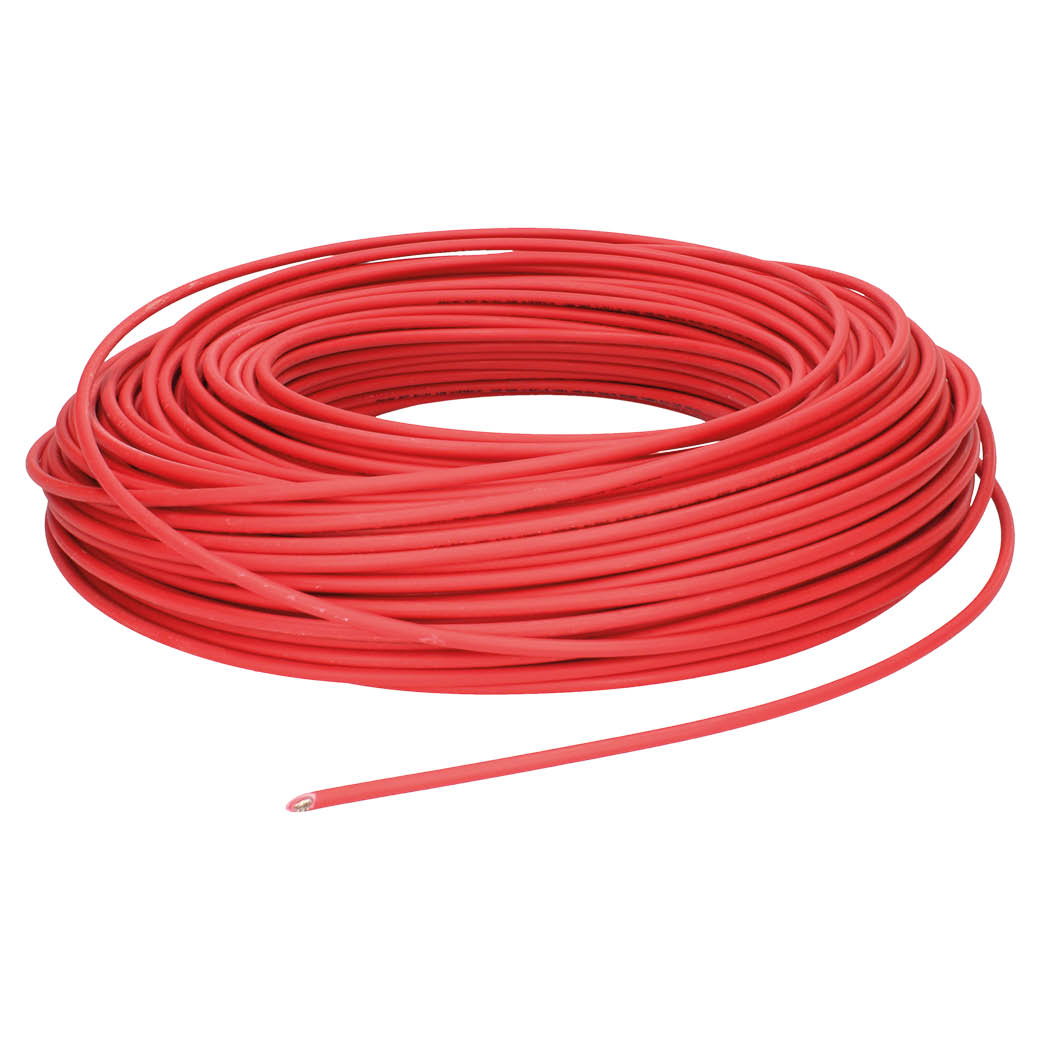 Rollo 100M Cable solar (1x4mm) Rojo