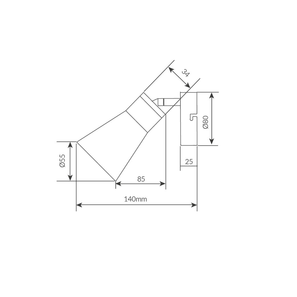 Aplique pared simple con interruptor Serie Selna GU10 Blanco