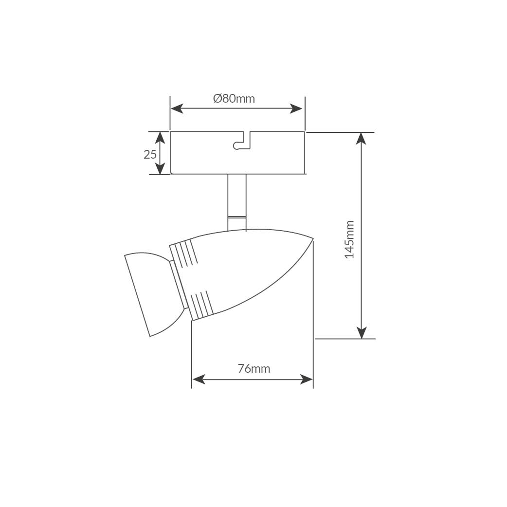 Foco de techo simple Serie Kegla GU10 Níquel