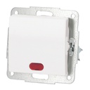 Conmutador de empotrar Blanco 56x56mm con LED