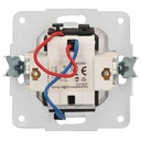 Conmutador de empotrar Blanco 56x56mm con LED