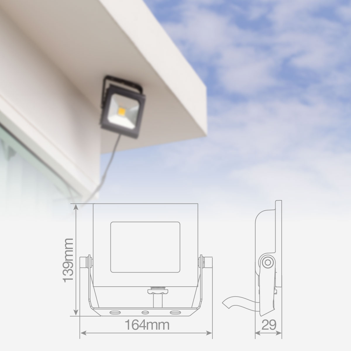 Proyector LED 30W 6500K IP65 Negro - Libertina