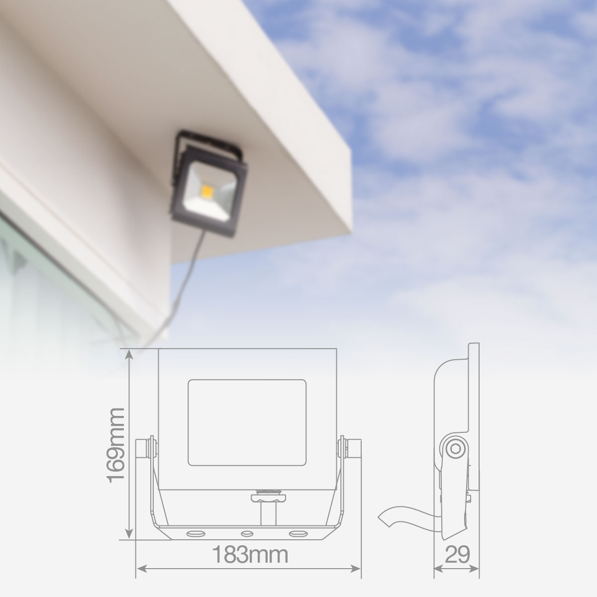 Proyector LED 50W 6500K IP65 Negro - Libertina