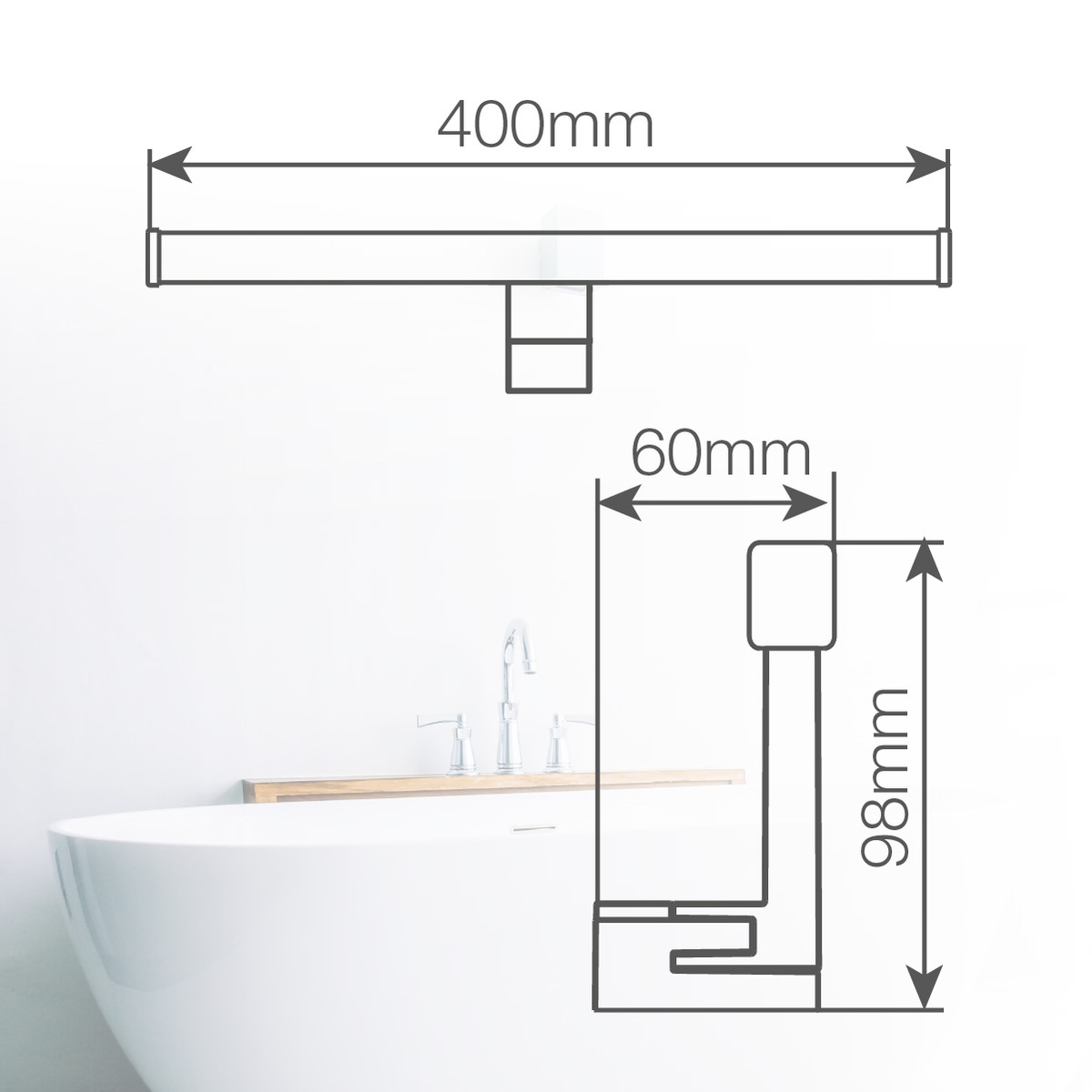 Aplique baño LED Nakur 6W 4000K IP44