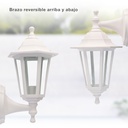 Farol de jardín brazo reversible Serie Bagan E27 IP44 Blanco