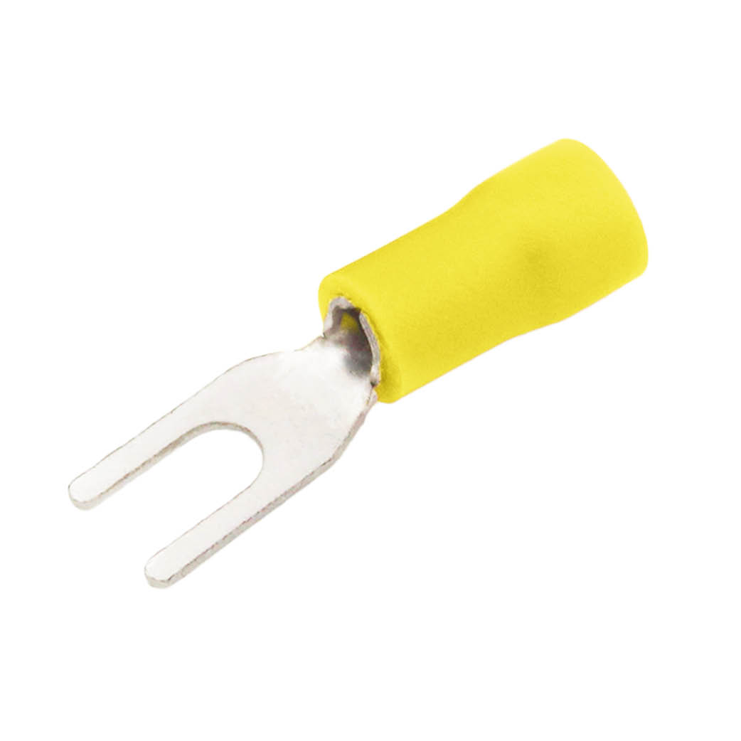 50pcs bag insulated spade terminal 6,5/4-6mm Yellow