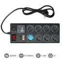 [000803393] Base multiple 8T + 2 USB + Int. (3x1.5mm) 1,4M