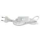 [001100236] Cable conexión plano con interruptor (2x0.75mm) 1,5M Blanco