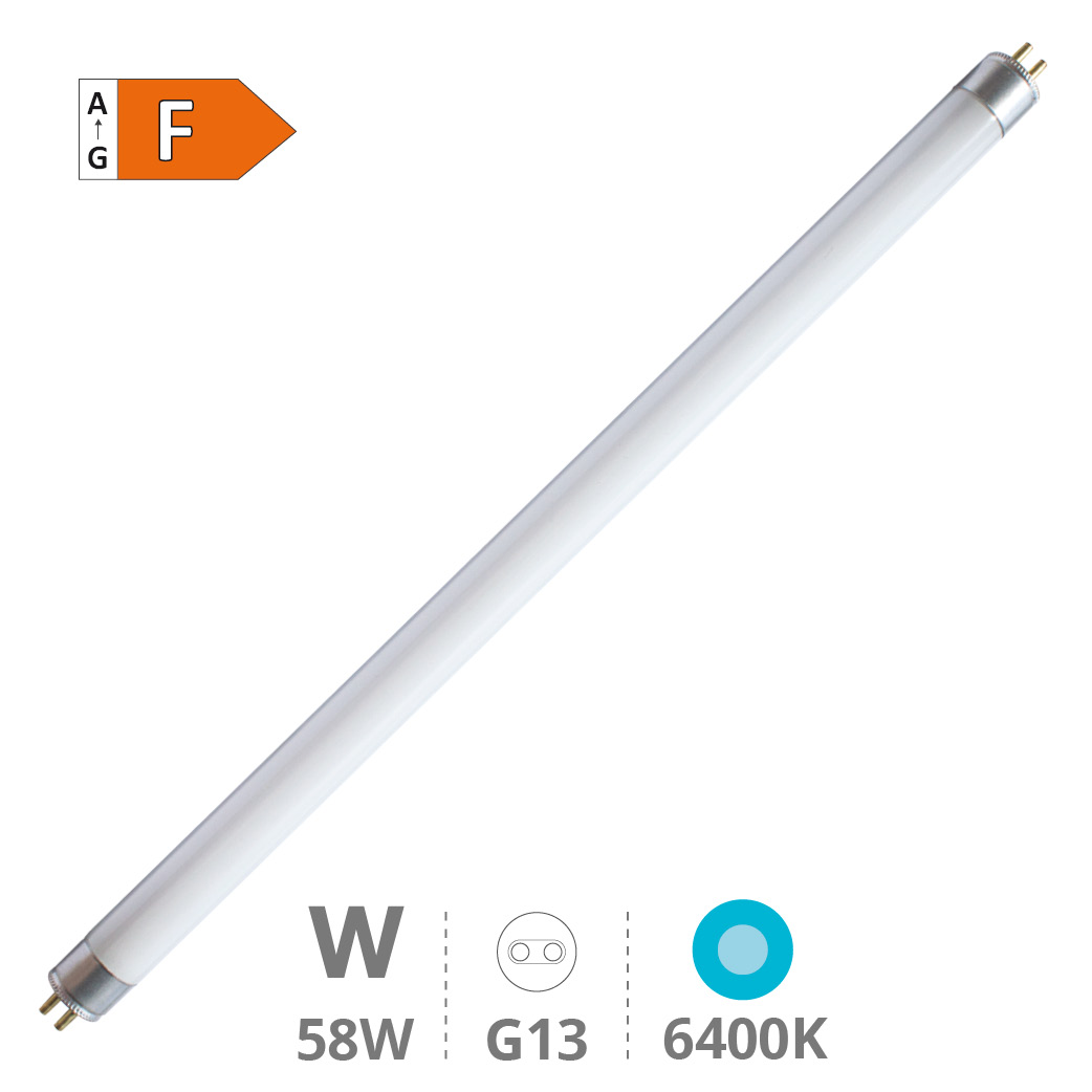 Tubo Fluorescente T8 Trifosforo 58W G13 6400K 1514mm