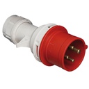 Clavija Cetac 4P (3P+t) 32A IP44 Roja