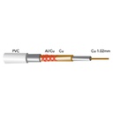 Rollo 100M cable coaxial Cobre-cond.central 1.02Cu