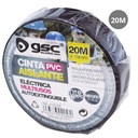 Cinta aislante eléctrica PVC 20M Negro - Retráctil 10ud