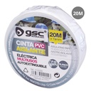 Cinta aislante elect.PVC 20M Blanca-Retractil10ud