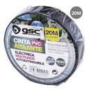 Cinta aislante elect.PVC 20M Negra 25mm-Retrac.10u