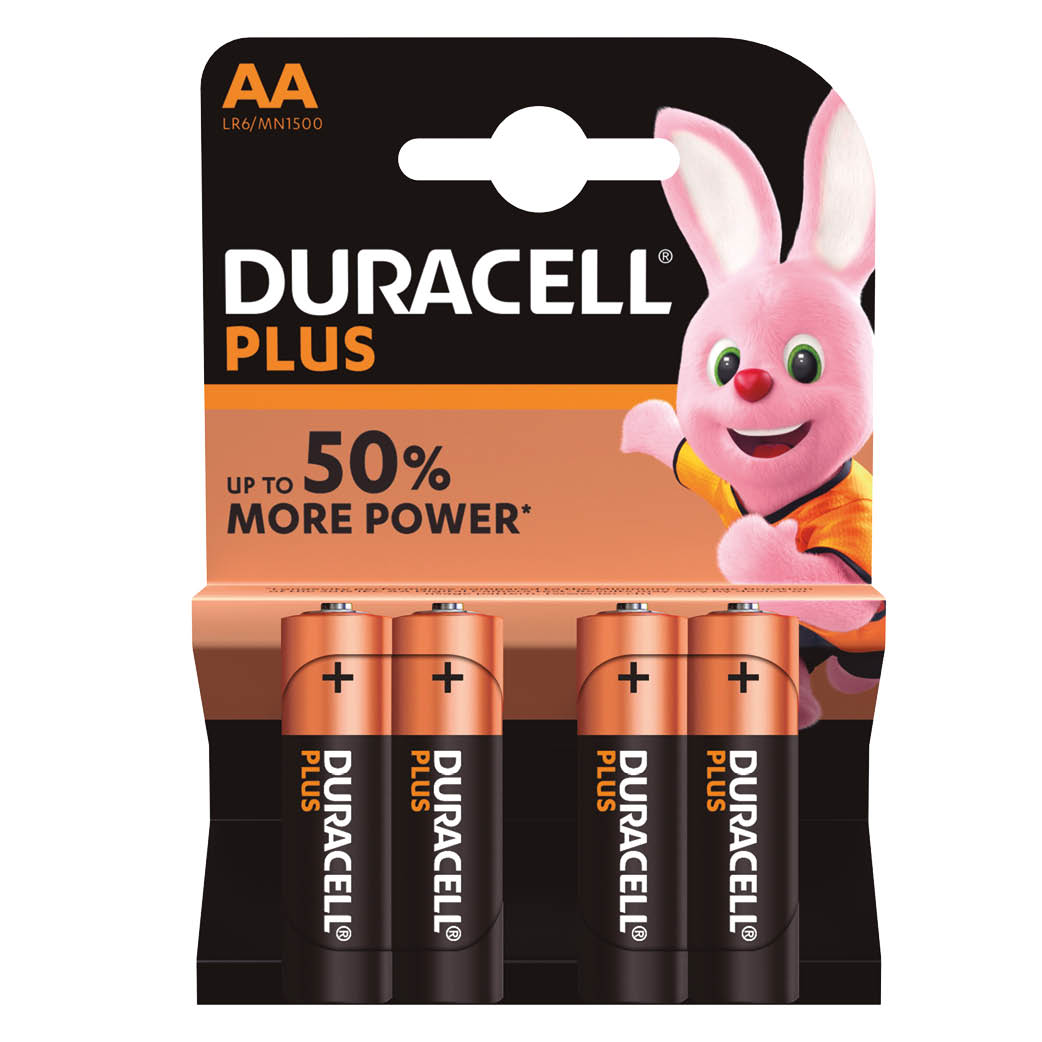 Pila alkalina DURACELL Plus LR6 (AA), Blíster 4