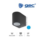 Bañador pared Intra 1 luz GU10 Max. 35W IP44 Antracita