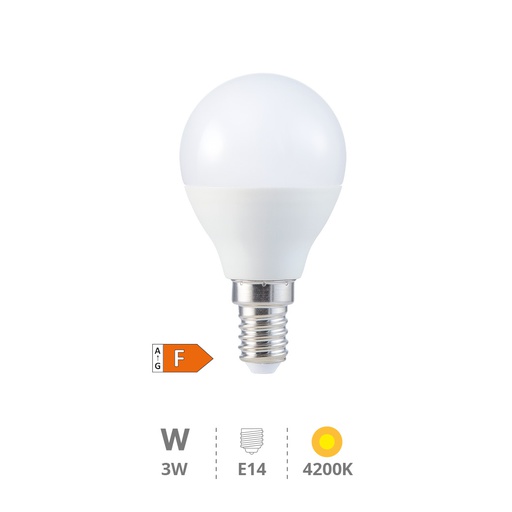 [200690025] Bombilla LED esférica 3W E14 4200K