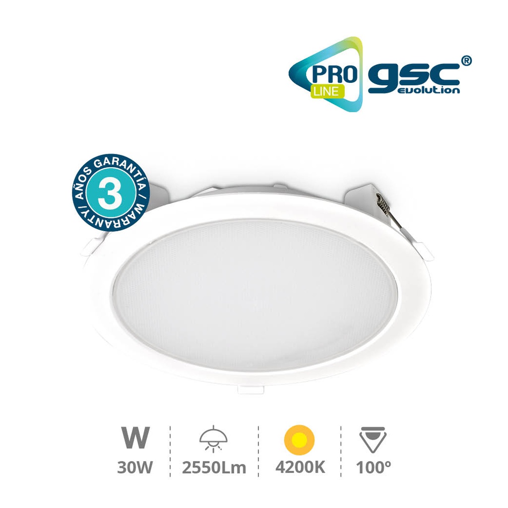 Downlight empotrable LED redondo 30W 4200K - Pro Line