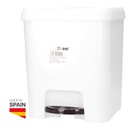 Cubo de basura con pedal 7L Blanco - Retráctil 6uds