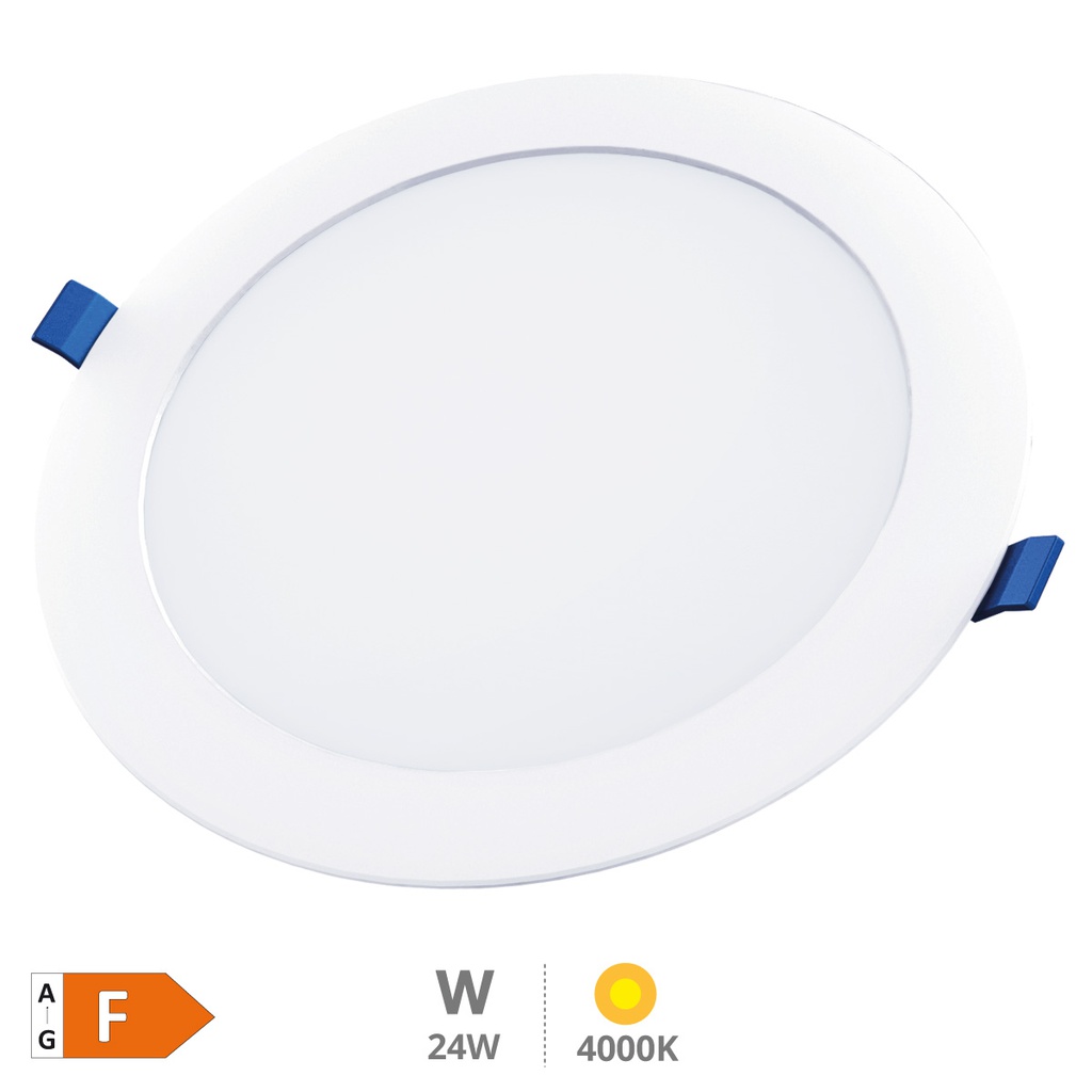 Downlight empotrable LED redondo Belur 24W 4000K Blanco