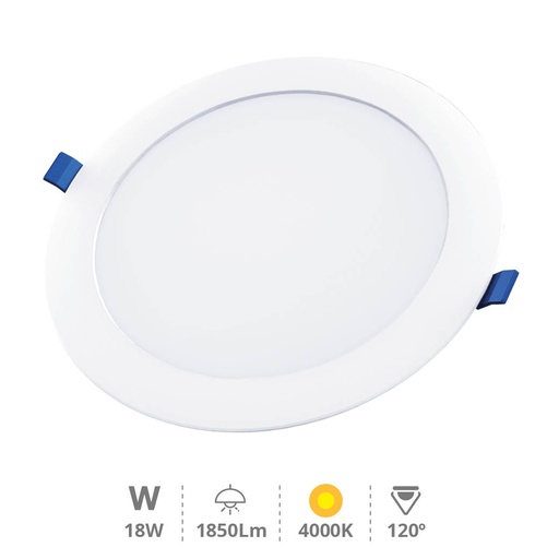 [201000044] Downlight empotrable LED redondo Belur 18W 4000K Blanco