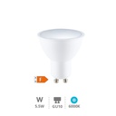 Bombilla LED dicroica 5,5W GU10 6000K