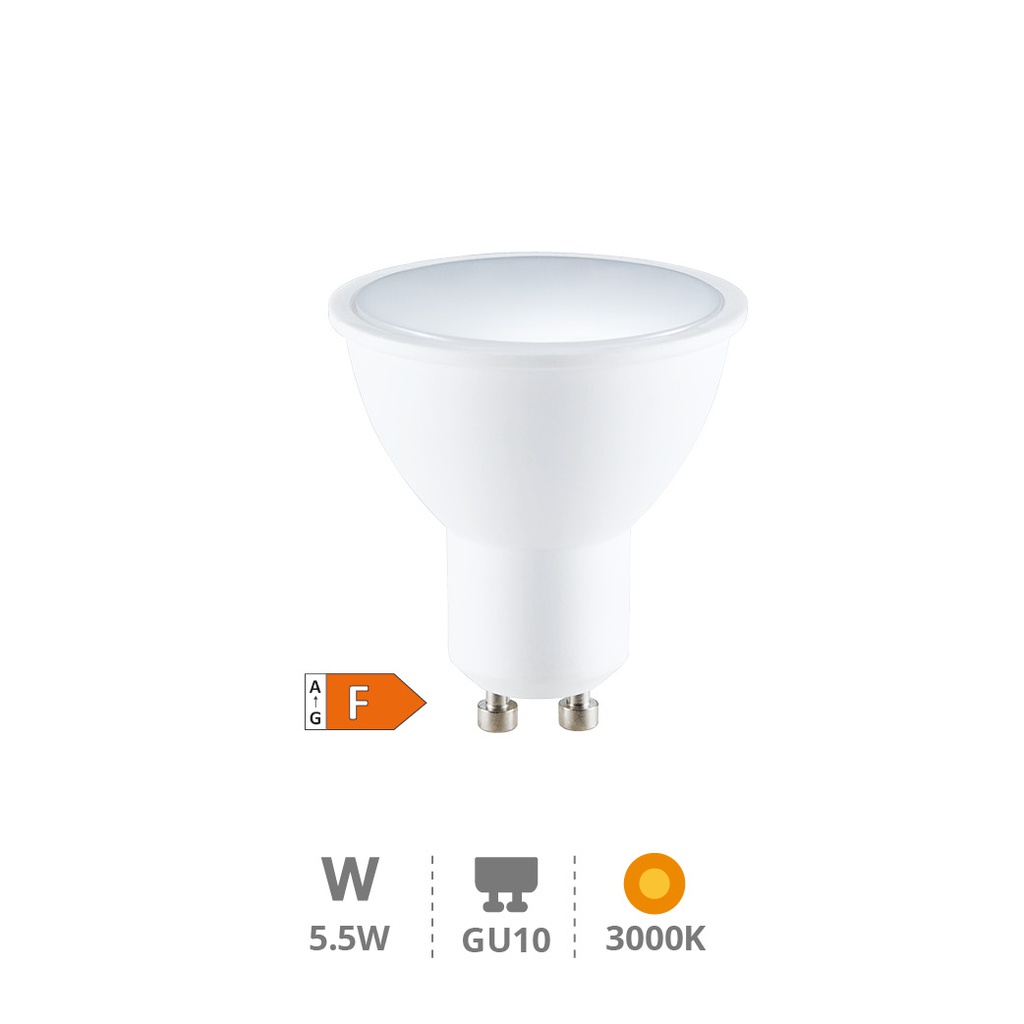 Bombilla LED dicroica 5,5W GU10 3000K