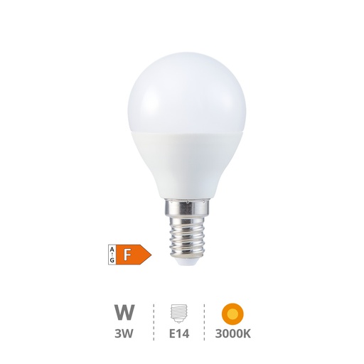 [200690024] Bombilla LED esférica 3W E14 3000K