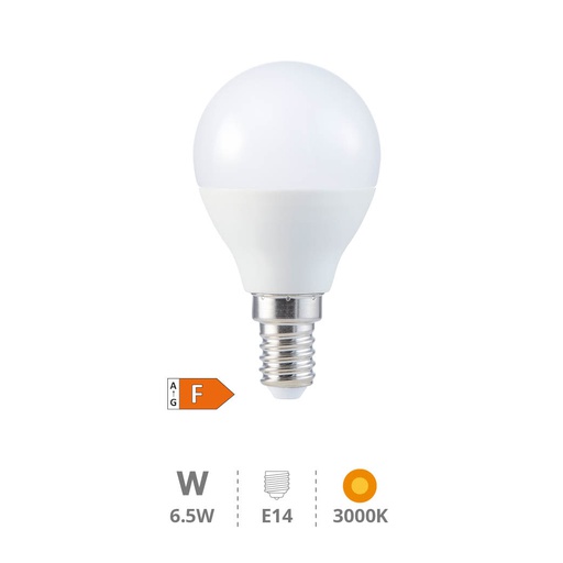 [200690036] Bombilla LED esférica 6,5W E14 3000K