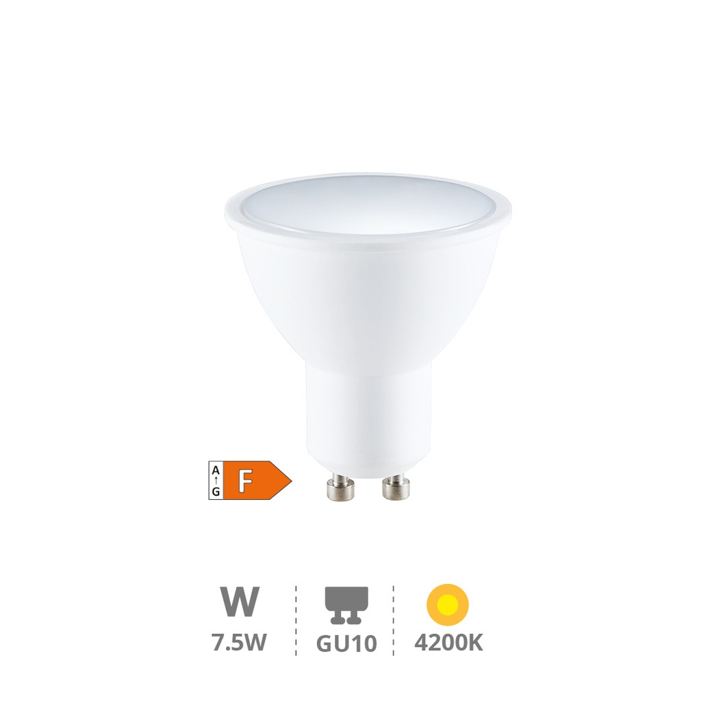 Bombilla LED dicroica 7,5W GU10 4200K