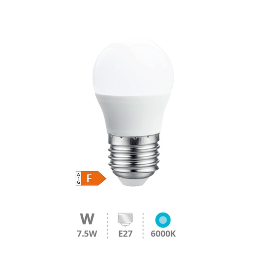 [200690023] Bombilla LED esférica 7,5W E27 6000K