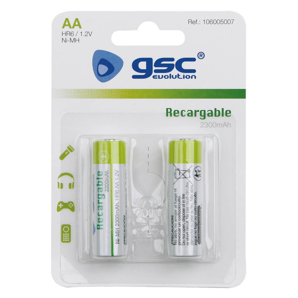 Pila recargable GSC Evolution HR6 (AA) Blíster 2ud