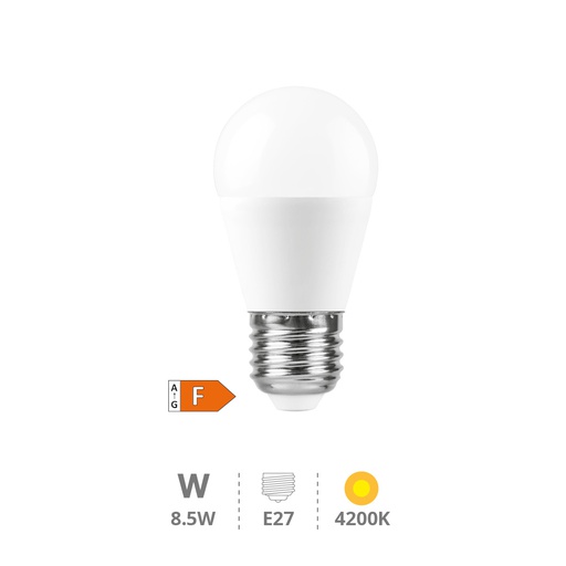 [200690046] Bombilla LED esférica 8,5W E27 4200K