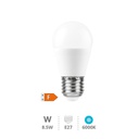 Bombilla LED esférica 8,5W E27 6000K