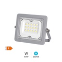 Proyector aluminio LED 10W 6500K IP65 Gris