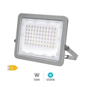 Aluminum LED floodlight 50W 6500K IP65 Grey