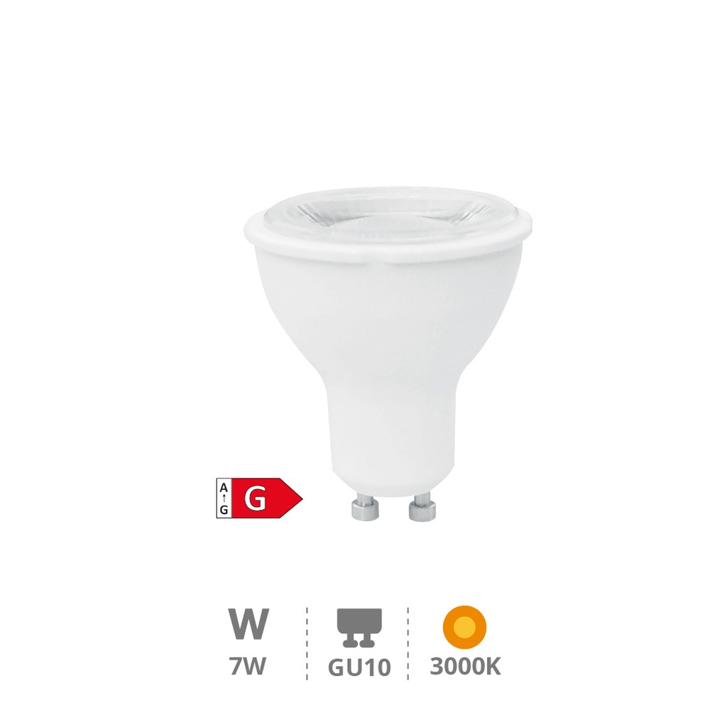 Bombilla LED dicroica 38º 7W GU10 3000K